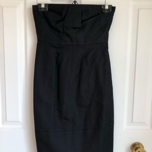 J.Crew black cotton strapless dress